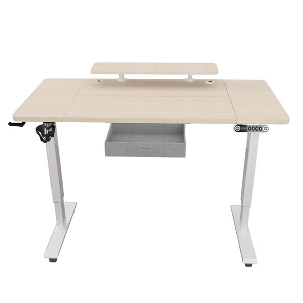 Homeroots 63" Adjustable Beige Standing Desk 558236 - main