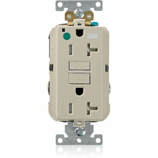 Leviton GFCI Receptacle, 5-20R, 20 A, 2 Pole, 3 Wire, Grounded GFWT2-HGI - main