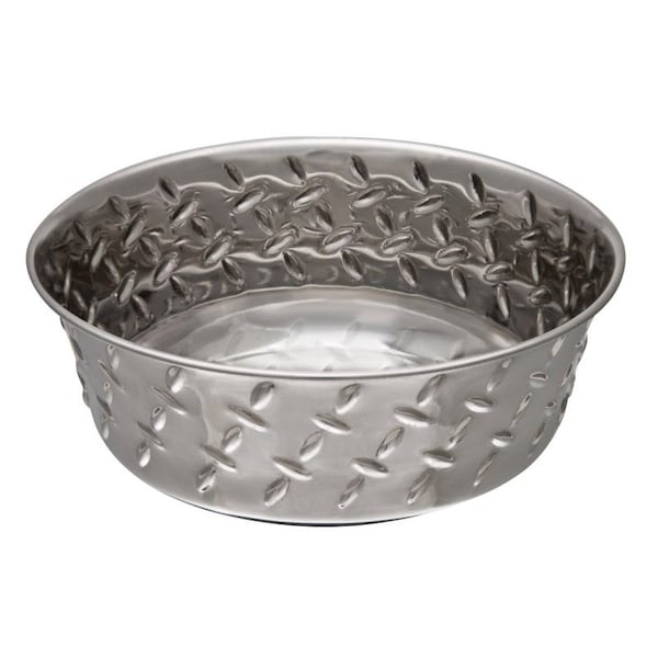 Loving Pets Pet Feeding Dish, S, 1 pt Volume, Stainless Steel, Silver 7254 - main