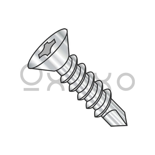 Oxoxo 10-16X2 Phillips Flat Self Drill Screw Full Thread 18-8 Stainless Steel, 2000PK 402728 - main