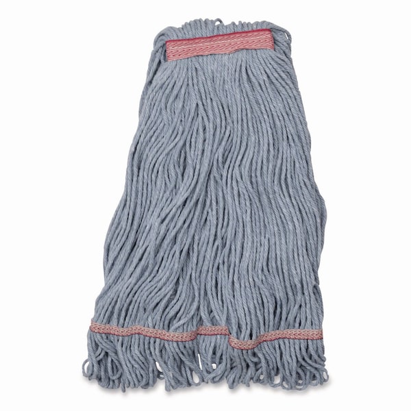 Carlisle Foodservice Medium Blue Looped-End Mop, Cotton, 43 x 6 x 3, Red 369423B14 - main
