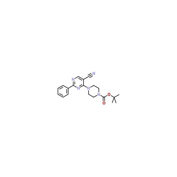 Ak Scientific tert-Butyl-4-(5-cyano-2-phenyl-pyrimidin-4-yl)-piperazine-1-carboxylate (100mg), CAS 1858252-01-3 C313-100mg - main