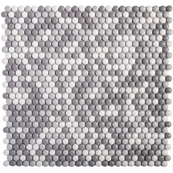 Apollo Tile White Gray 12.5 in x 12.8 in Recycled Glass Floor and Wall Mosaic Tile 11.11 sqft/case, 10PK APLVRE8812A - main