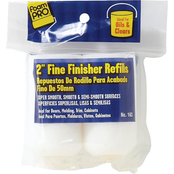 Foampro Fine Finisher 2'' Mini Foam Roller Cover, 2PK 163 - main