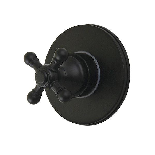 Kingston Brass Single-Handle Six-Way Diverter Valve with Round Trim Kit, Matte Black KS4030BX - main