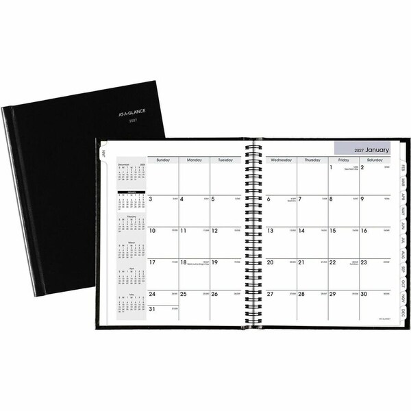 At-A-Glance Hardcover Monthly Planner, 7"X9", Black G400H00 - main