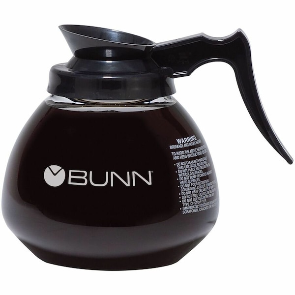 Bunn Pourover Decanter, Pour Over Style, Glass Base Material, 64 oz Capacity, Black 42400.0101 - main