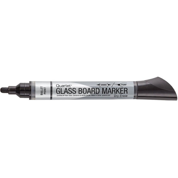 Quartet Glass Board Dry-Erase Markers, Low-Odor, 12/DZ, Black, PK12 QRT79553 - main