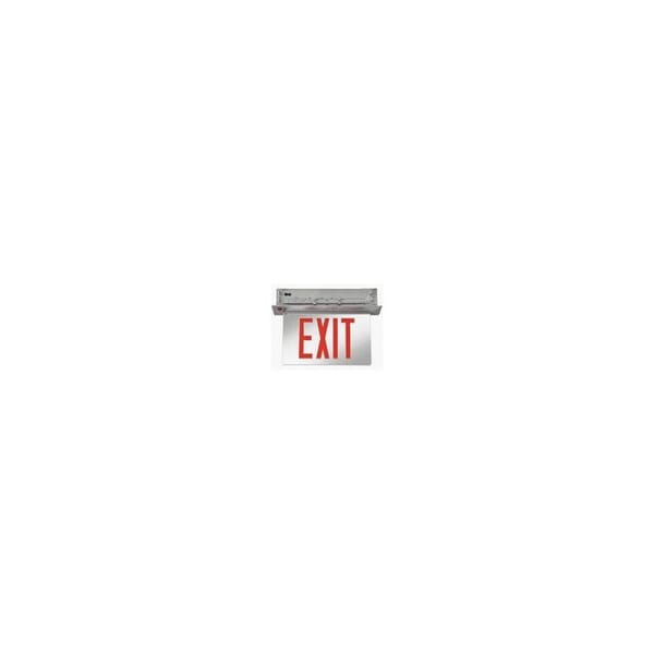 Lithonia Lighting 1-Sided LED Edge-Lit Exit Sign, Recessed Mount, Red Letters EDGR-1-RMR-M4 - main