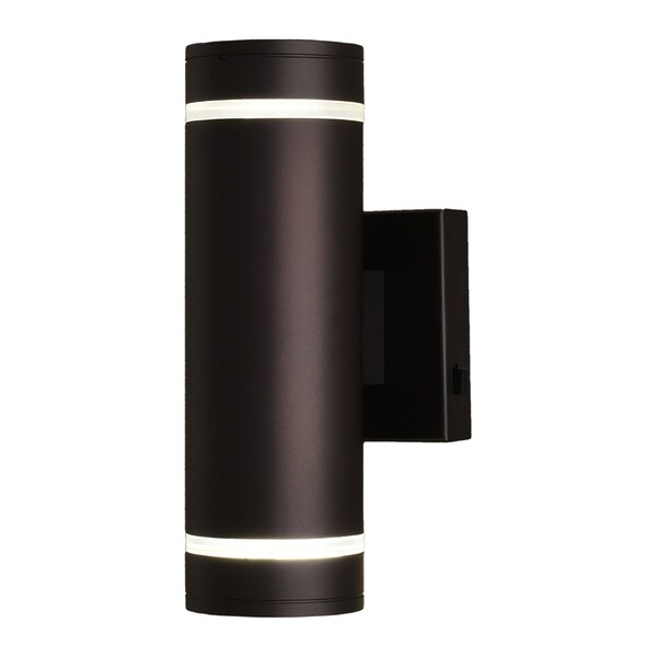 Vaxcel Chiasso, 11 in H, Bronze Outdoor Wall Light, 2-Light, LED, Up-Down T0822 - main