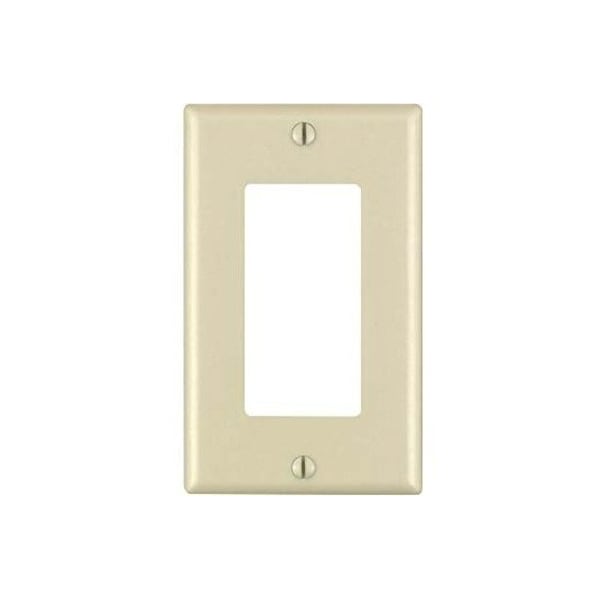 Decora Leviton Decora Ivory 1 gang Thermoset Plastic Decorator Wall Plate 1 pk 80401-00I - main