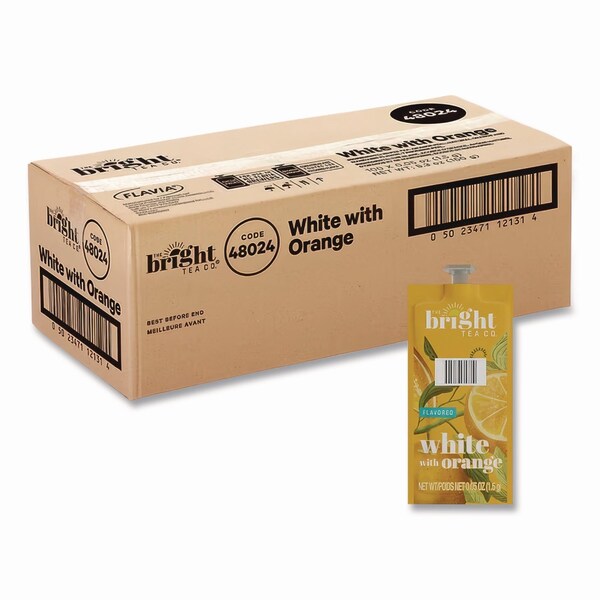 The Bright Tea Co Tea, White with Orange, Flavia® Freshpack Pod, 0.05 oz, 100 PK MDRB504 - main