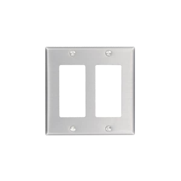 Leviton Wall Plate, Decorator-Rocker, Aluminum 83409 - main