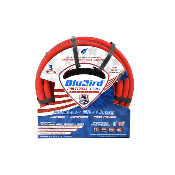 Blubird BluBird Rubber Air Hose Assembly 1/4" x 100' BB14100 - main