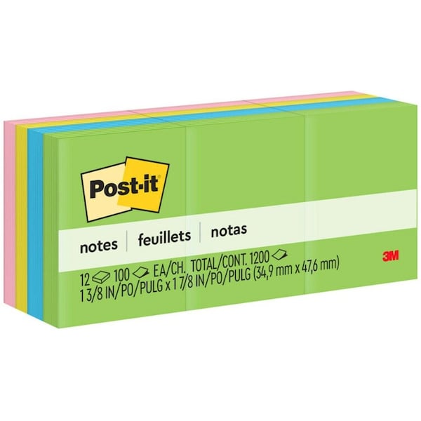 3M Post-it Notes, Mini, 1-1/2inx2in, 12PK 653AU - main