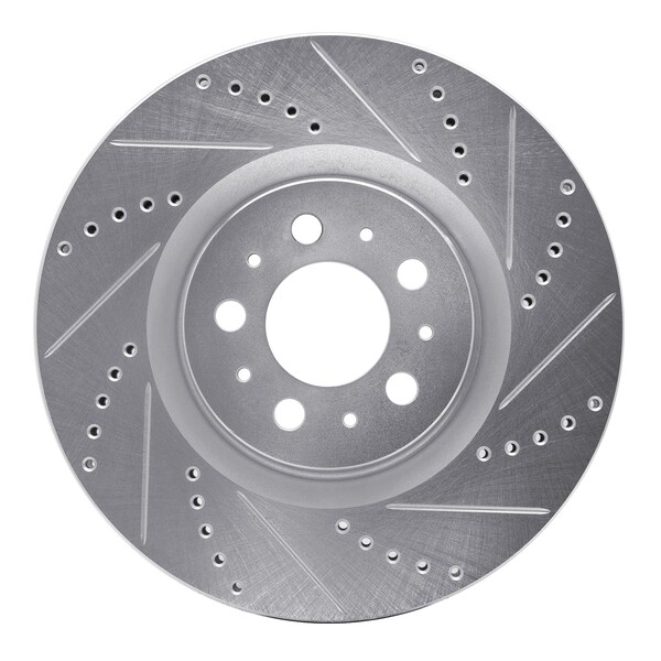 Dynamic Friction Co DFC Brake Rotor - Drilled and Slotted - Silver 631-27031R - main