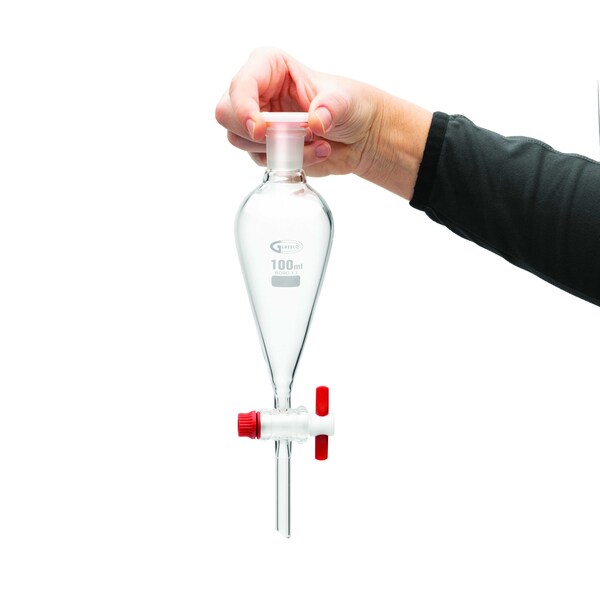 United Scientific Glass Separatory Funnel, 100 mL, PK2 SF149-100 - main