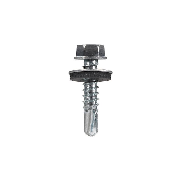 Hillman Self- Drilling Screws No. 12-14 S X 1 in L Hex Hex Head 100 Zinc-Plated 561036 - main