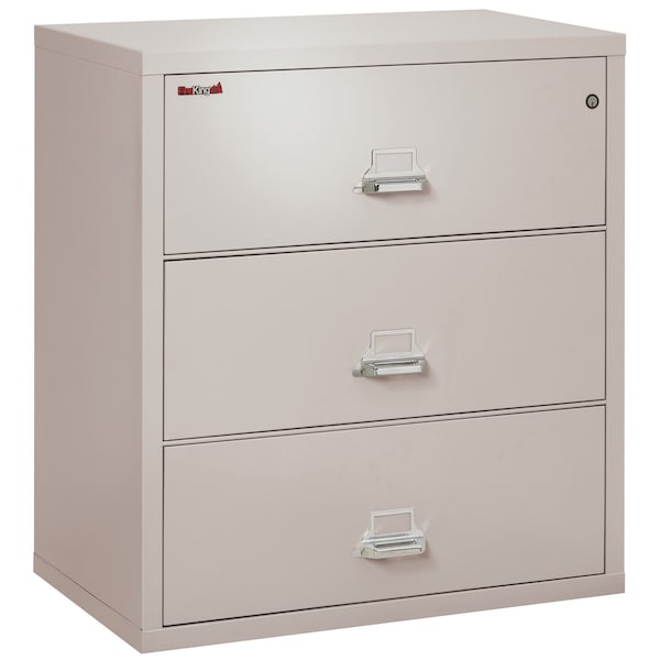 Fireking 3 Drawer, 1 Hr Fire & Impact Rated, 38" Wide Lateral Platinum 3-3822-CPL - main