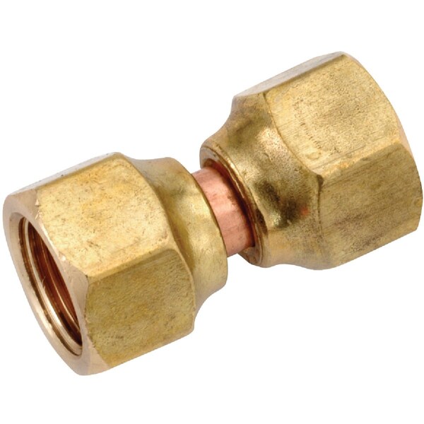 Anderson Metals 1/4'' Brass Flare Swivel Union 754070-04 - main