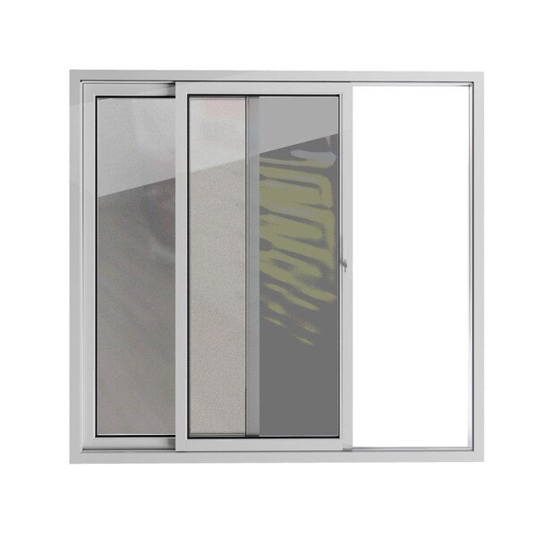 Vdomdoors Patio Exterior Metal-Plastic Sliding Doors / Patio 8166 White Silk 64" x 80" Right active door / Te PATIO8166WS-6480-RH - main