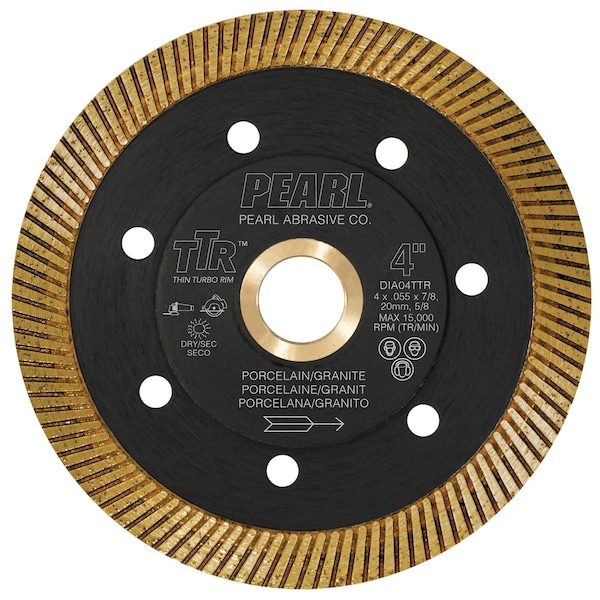 Pearl TTR Thin Turbo Rim Porcelain Blade 4in x .055 x 7/8in, 20mm, 5/8in DIA04TTR - main