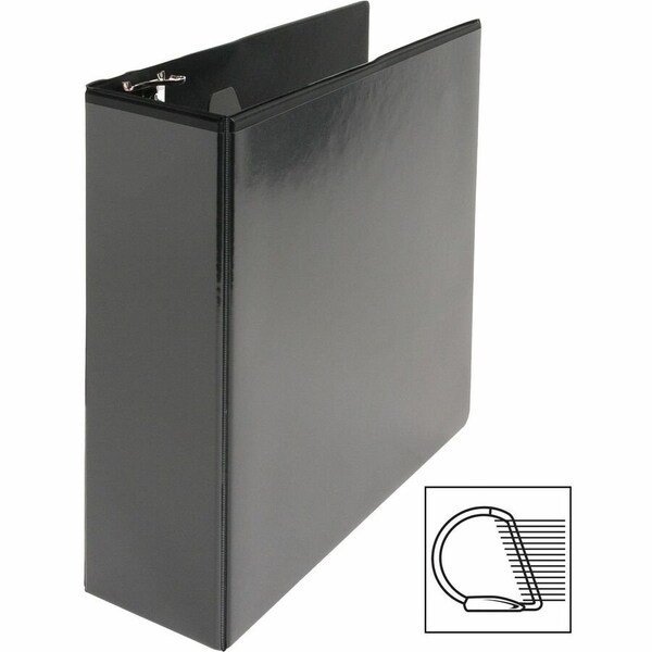 Business Source Ring Binder, Black, Clear Sleeve BSN28449 - main