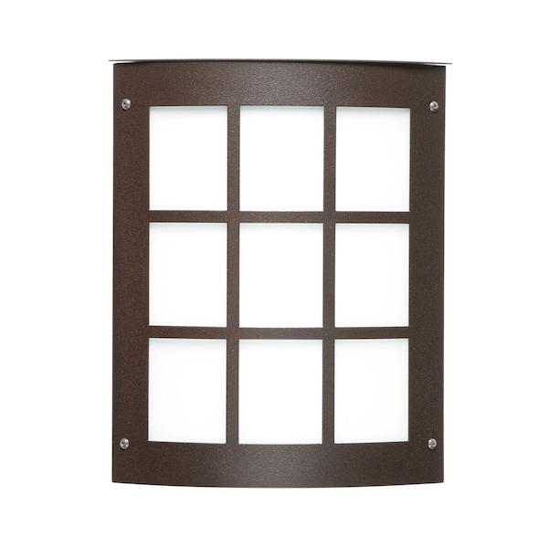 Besa Lighting Besa Outdoor Moto 13 Grid Bronze White Acrylic 2x5W LED MOTO13GR-WA-LED-BR - main