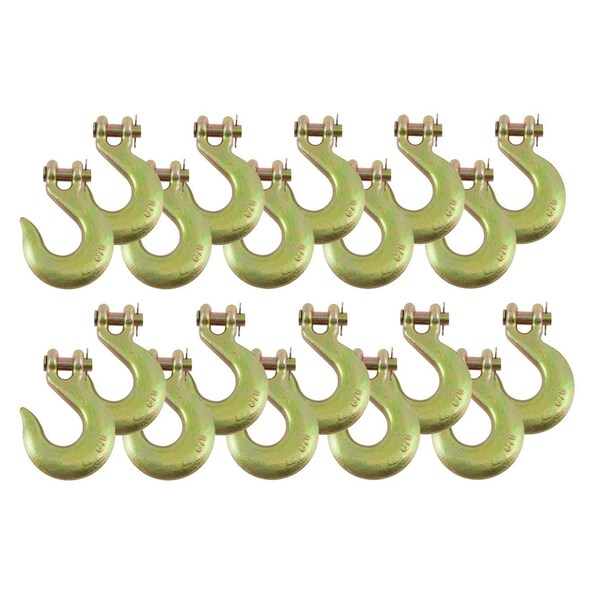 Mytee Products 1/2in Clevis Slip Hook G70 Tow Chain Wrecker Truck Trailer Tie Down, 20PK CH12-SHx20 - main