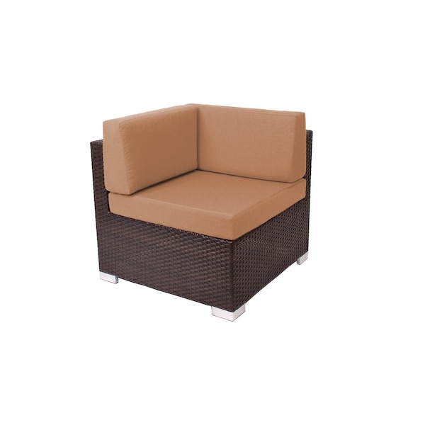 Bfm Seating Aruba Wicker Corner Sofa Section with Cushions PH5101JV-C-14107 - main