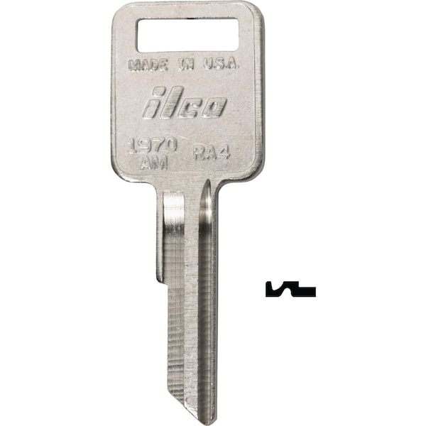 Ilco AMC Nickel Plated Automotive Key RA4 / 1970AM, 10PK IAL3481704B - main
