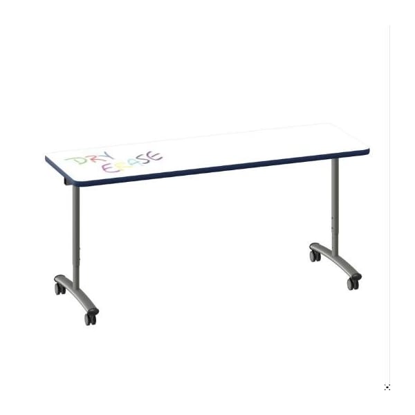 Correll Rectangle Premium Sit To Stand Dry Erase Flip Top Table, 72 in W, 28 in to 38 in H FTS3072DE-80-14-37 - main