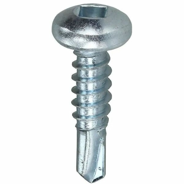 Dottie Self-Drilling Screw, #8-18 x 1 in, Zinc Plated Steel Pan Head Square Drive, 500 PK TEKDDT81 - main