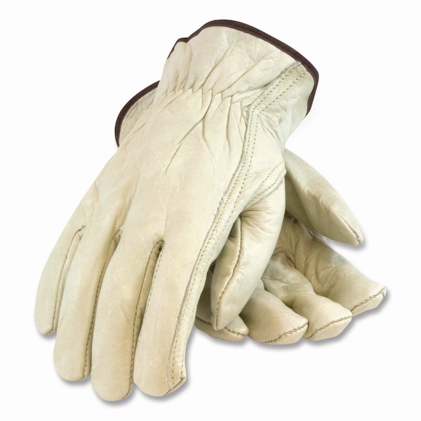 Pip Drivers Gloves, Top-Grain Cowhide Leather, Keystone Thumb, Tan, M 1 PR 68-162/M - main