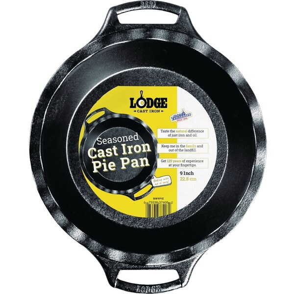 Lodge 9'' Seasoned Cast Iron Pie Pan with Dual Handles BW9PIE - main