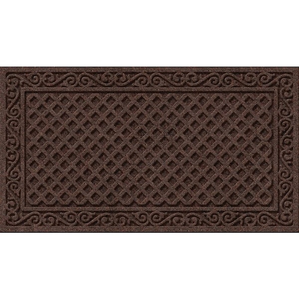 Apache Mills APACHE MILLS Textures AP883-1403F Door Mat, Iron Lattice Pattern, 30 in L, 18 in W, Walnut AP883-1403F - main