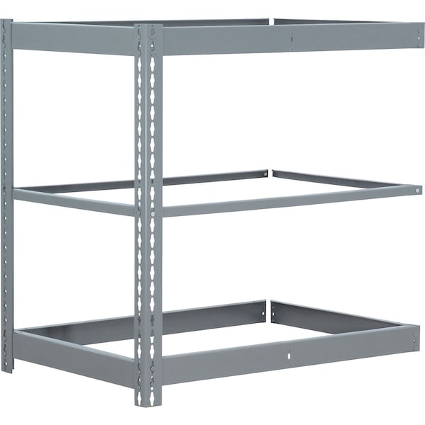 Global Industrial 3 Shelf, Commercial Duty Boltless Shelving, Add On, 36"W x 18"D x 36"H, No Deck B3165559 - main