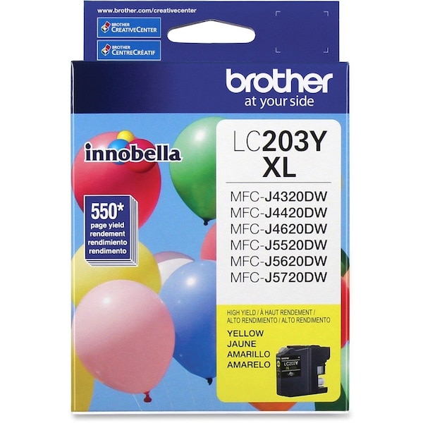 Brother High Yield Yellow Ink Cartridge LC203Y - main