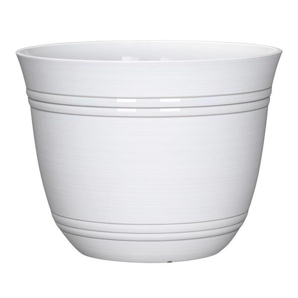 L&G 11 in. H X 14.5 in. W X 14.5 in. D X 14.5 in. D Polyresin Galileo Planter White PVH0115BWI - main