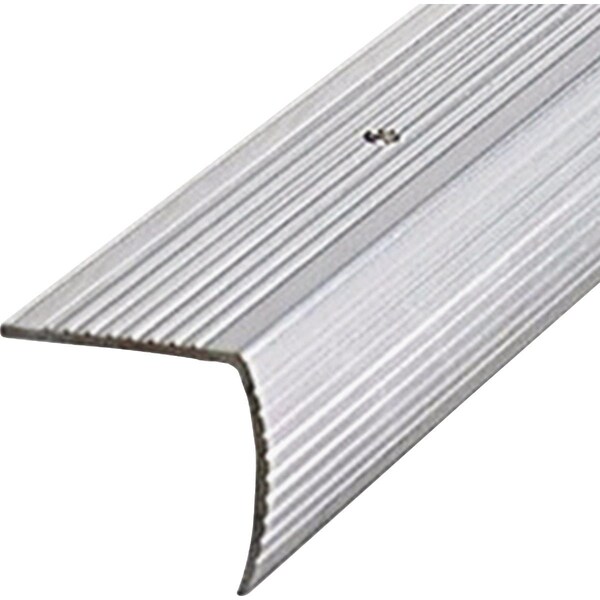 M-D Building Products Building Products 1-1/8'' X 1-1/8'' X 72'' Silver Aluminum Stair Edging w/ Screw Nails 78105 - main