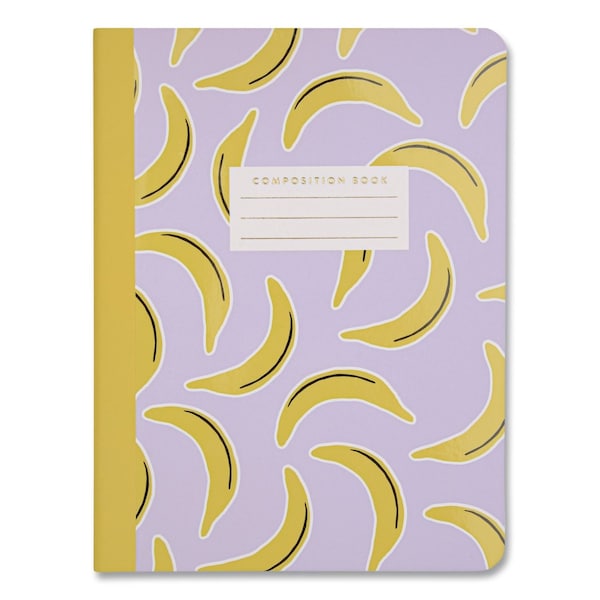 Designworks Ink Designer Composition Book, Random Banana/Strawberry Covers, Wide/Legal Rule, (80) 9.75 x 7.5 Sheets TCOMPA-114ST - main