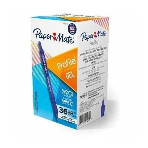 Paper Mate Profile Gel Pen, 0.7mm, Blue, PK36 2095449 - main