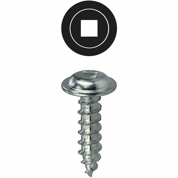 Dottie Sheet Metal Screw, #8 x 1 in, Zinc Plated Steel Wafer Head Square Drive, 400 PK KWDDT81 - main