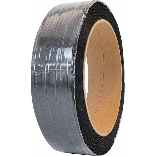Encore Packaging Polypropylene Strapping Coil - Black, 1/2" x .024" x 7200', Embossed, 16" Core PPS12024-7200 - main