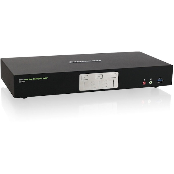 Iogear 2-Port 4K Dual View DisplayPort KVMP Switch with USB 3.0 Hub and Audio GCS1942NC - main