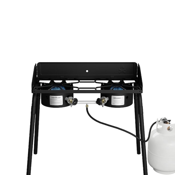 Camp Chef Stove, 2-Burner, Propane, 60,000 Btu/hr, Steel EX60LW - main