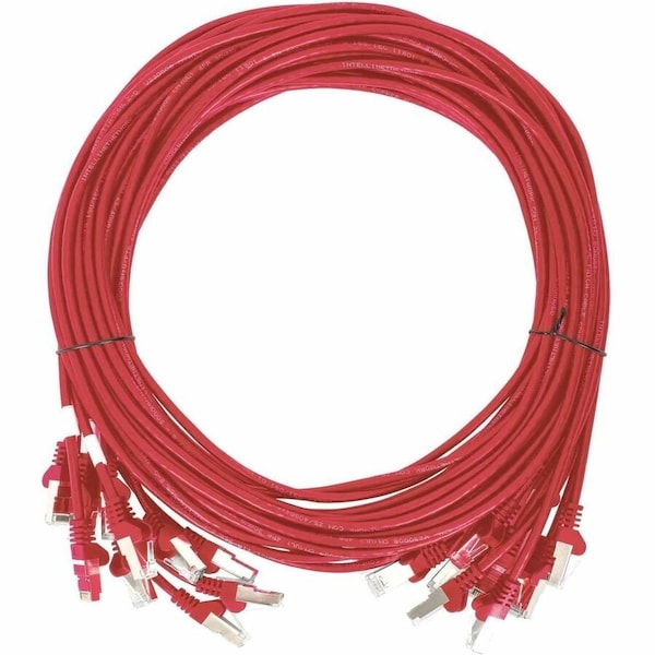 Intellinet Network Solutions CAT6 U/UTP SLIM NETWORK PATCH CABLE, 5 FT., RED, 10-PACK, 10PK 744836 - main