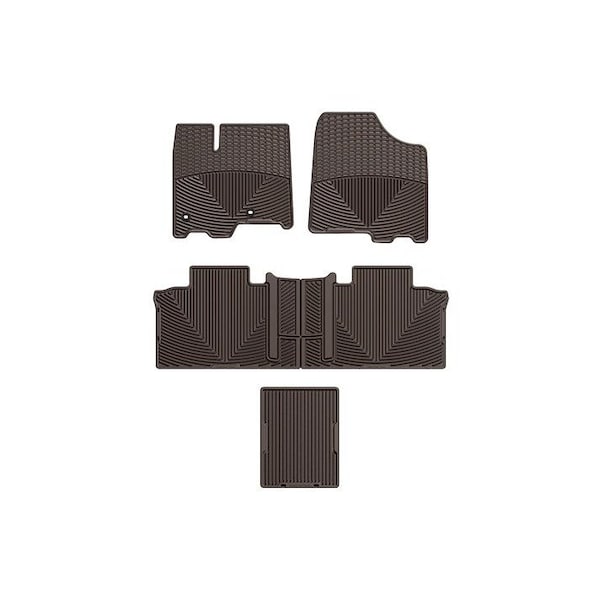 Weathertech Cocoa, Front, Rear, and Rear All Weather Floor Mats WTCC292244247 - main