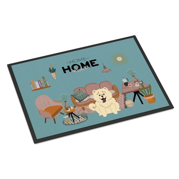 Carolines Treasures 18 x 27 in. White Chow Chow Sweet Home Indoor or Outdoor Mat CK7985MAT - main