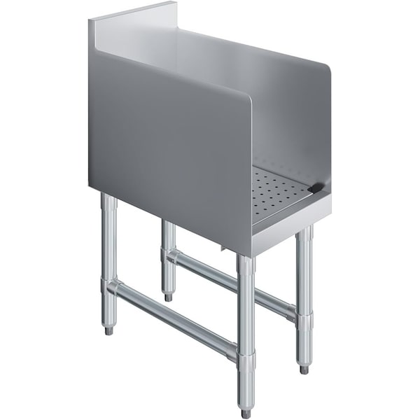 Amgood Recessed Underbar Drainboard - 22.5 in. x 12 in. x 30 in. AMG RUD-2212-Z - main
